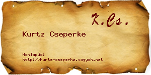 Kurtz Cseperke névjegykártya